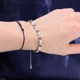 Cancer - Zodiac Crystal Candle with Gemstone Bracelet - Quiet Rituals