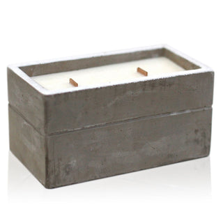 Clove & Dark Sandalwood - Wooden Wick Concrete Candle - Quiet Rituals