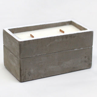 Clove & Dark Sandalwood - Wooden Wick Concrete Candle - Quiet Rituals
