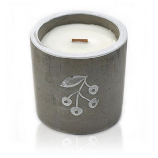 Juniper & Sweet Gin - Wooden Wick Concrete Candle - Quiet Rituals