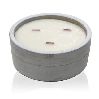 Patchouli & Dark Amber - Wooden Wick Concrete Candle - Quiet Rituals