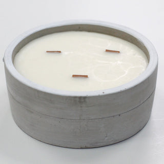 Patchouli & Dark Amber - Wooden Wick Concrete Candle - Quiet Rituals