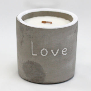 Purple Fig & Cassis - Wooden Wick Concrete Candle - Quiet Rituals