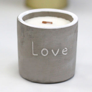 Purple Fig & Cassis - Wooden Wick Concrete Candle - Quiet Rituals