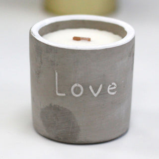 Purple Fig & Cassis - Wooden Wick Concrete Candle - Quiet Rituals