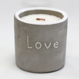 Purple Fig & Cassis - Wooden Wick Concrete Candle - Quiet Rituals