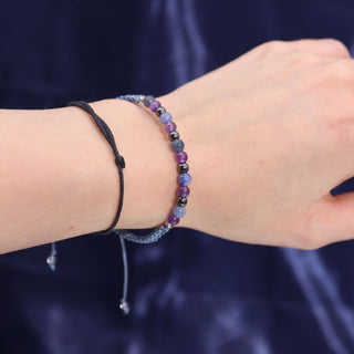Sagittarius - Zodiac Crystal Candle with Gemstone Bracelet - Quiet Rituals