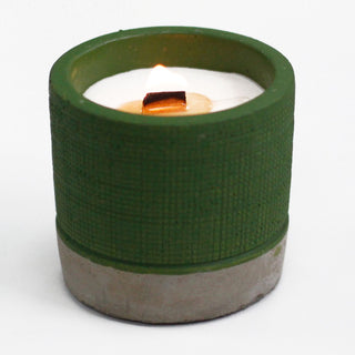 Sea Moss & Herbs - Wooden Wick Concrete Candle - Quiet Rituals