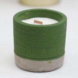 Sea Moss & Herbs - Wooden Wick Concrete Candle - Quiet Rituals