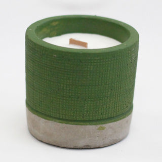 Sea Moss & Herbs - Wooden Wick Concrete Candle - Quiet Rituals