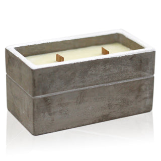 Spiced South Sea Lime - Wooden Wick Concrete Candle - Quiet Rituals