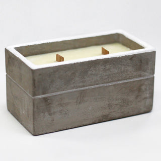 Spiced South Sea Lime - Wooden Wick Concrete Candle - Quiet Rituals