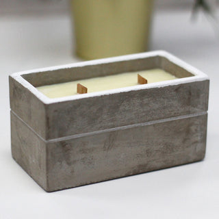 Spiced South Sea Lime - Wooden Wick Concrete Candle - Quiet Rituals