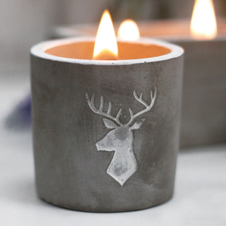 Whiskey & Woodsmoke - Wooden Wick Concrete Candle - Quiet Rituals